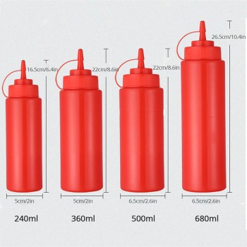 KONCO Squeeze Squirt Condiment Bottles with Twist On Cap Lids  Ketchup Mustard Mayo Hot Sauces Olive Oil Bottles Kitchen Gadget