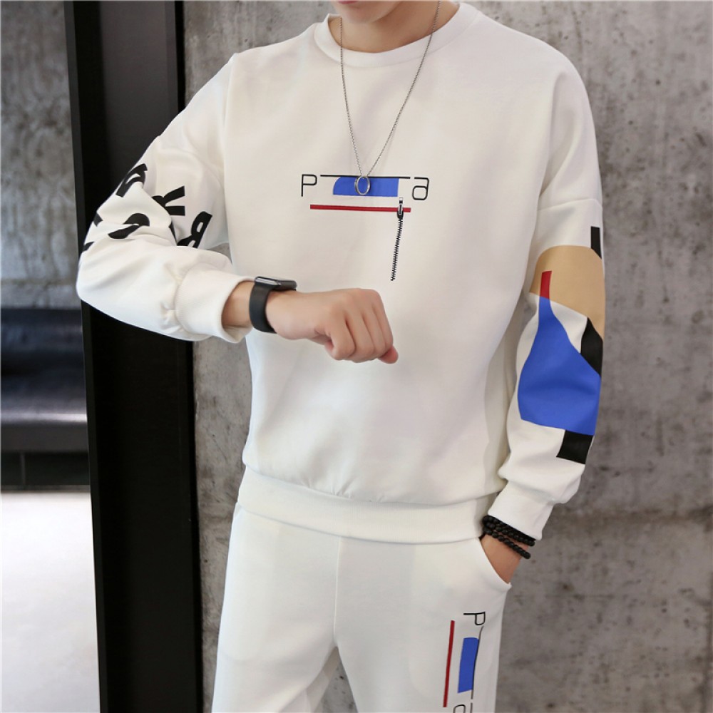 spring and Autumn Sweater Man Joker Motion Suit Male Student Leisure Loose Coat Tide Clothes tracksuit Three Quarter