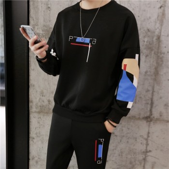 spring and Autumn Sweater Man Joker Motion Suit Male Student Leisure Loose Coat Tide Clothes tracksuit Three Quarter