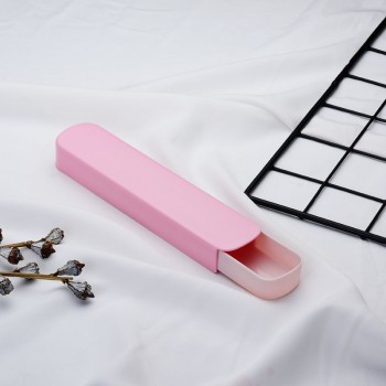 Portable Tableware Storage Box Antibacterial Resin PP Plastic Outdoor Usage Cute Stationery Box School Bento Cutlery 1pcs