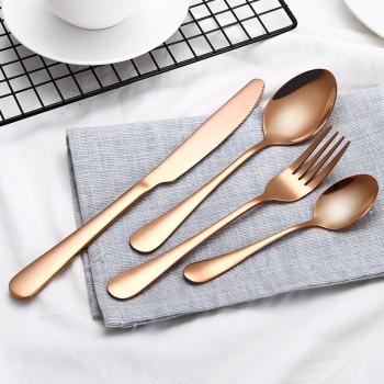 Wholesale Black Cutlery Set Stainless Steel Dinnerware Tableware Silverware Sets Dinner Knife and Fork Drop Shipping