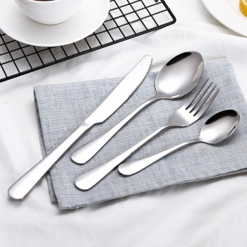 Wholesale Black Cutlery Set Stainless Steel Dinnerware Tableware Silverware Sets Dinner Knife and Fork Drop Shipping