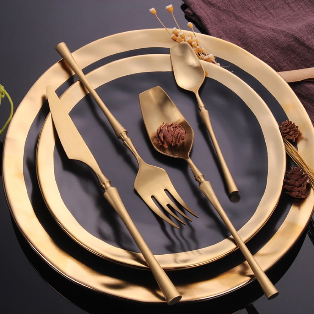 Stainless Steel Cutlery Set Gold Dinnerware Set Western Food Cutlery Tableware Dinnerware Christmas Gift Drop shipping
