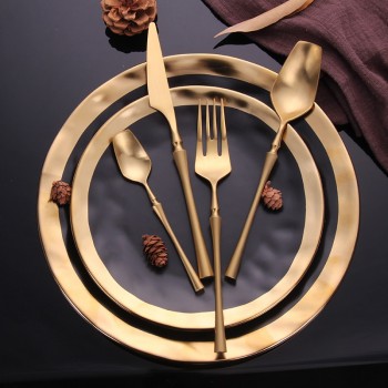 Stainless Steel Cutlery Set Gold Dinnerware Set Western Food Cutlery Tableware Dinnerware Christmas Gift Drop shipping