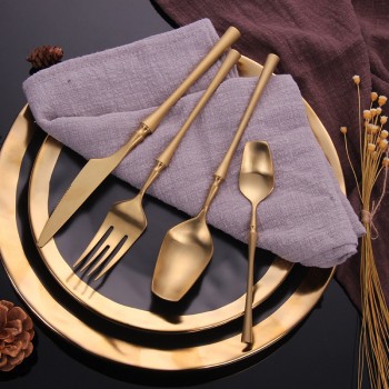 Stainless Steel Cutlery Set Gold Dinnerware Set Western Food Cutlery Tableware Dinnerware Christmas Gift Drop shipping