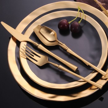 Stainless Steel Cutlery Set Gold Dinnerware Set Western Food Cutlery Tableware Dinnerware Christmas Gift Drop shipping