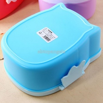Owl Portable Bento Plastic Cute Cartoon Food Fruit Storage Container box