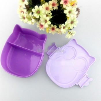 Owl Portable Bento Plastic Cute Cartoon Food Fruit Storage Container box