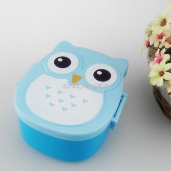 Owl Portable Bento Plastic Cute Cartoon Food Fruit Storage Container box