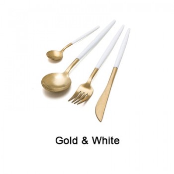 7 Colors Stainless Steel Cutlery Set Noble Fork Knife Dessert Dinnerware Tableware Gold Silver Black Coffee