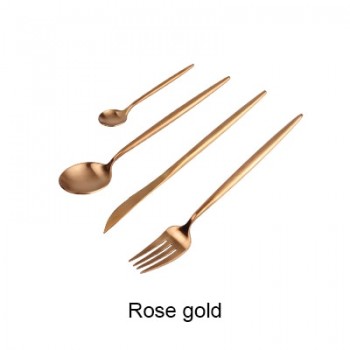 7 Colors Stainless Steel Cutlery Set Noble Fork Knife Dessert Dinnerware Tableware Gold Silver Black Coffee