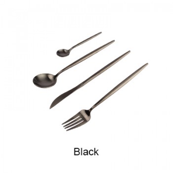 7 Colors Stainless Steel Cutlery Set Noble Fork Knife Dessert Dinnerware Tableware Gold Silver Black Coffee
