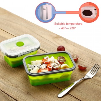 1-4pcs Silicone Lunch Box Collapsible Portable Box Bowl Bento Boxes Folding Food Container 350/500/800/1200ml Eco-Friendly