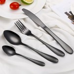 2018 Black Cutlery Set 304 Stainless Steel Dinnerware Set Knife Western Portable Dinner Tableware Set Drop Shipping