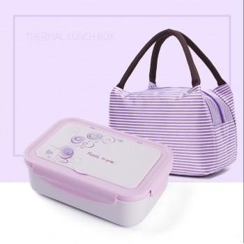 ONEUP Lunch Box Eco-Friendly Portable Food Container With Bags Tableware Microwavable Bento Box For kids Picnic School Office