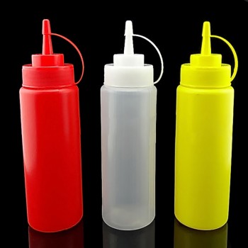 1Pc 230ml 8OZ Squeeze Bottle Condiment Dispenser Ketchup Mustard Sauce Vinegar New