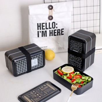 ONEUP Lunch box double-layer Portable Bento box Eco-friendly Food container with compartments Leakproof Microwavable BPA free