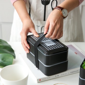 ONEUP Lunch box double-layer Portable Bento box Eco-friendly Food container with compartments Leakproof Microwavable BPA free