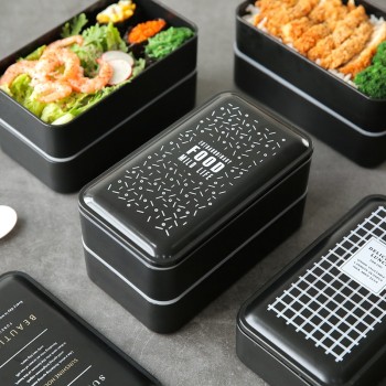 ONEUP Lunch box double-layer Portable Bento box Eco-friendly Food container with compartments Leakproof Microwavable BPA free