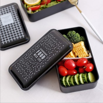 ONEUP Lunch box double-layer Portable Bento box Eco-friendly Food container with compartments Leakproof Microwavable BPA free