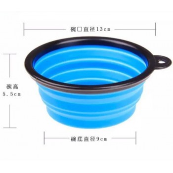eTya 1pc Silicone foldable Travel Dog Bowl Collapsible Premium Quality Food Water Pet Travel Bowls