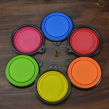 eTya 1pc Silicone foldable Travel Dog Bowl Collapsible Premium Quality Food Water Pet Travel Bowls