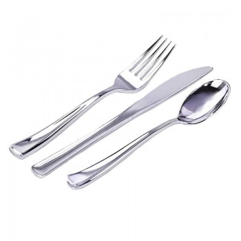 12Pack Flat Plating Gold Disposable Cutlery Western Dessert Cutlery Ice Cream Spoon Long Handle Cutlery Christmas Party Supplies