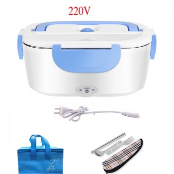 12V 24V 220V Electric Lunch Box Stainless Steel Heat Warmer Car Truck Bento Box Insulation Thermo Mini Portable Food Container