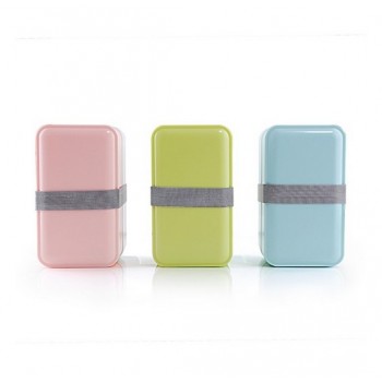 3 Colors 1000ml Double Layer Lunch Box Food Storage Container Microwave Oven Bento Boxes Dinnerware Lunchbox BPA Free