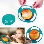 360 Rotate Spill-Proof Plastic Bowl Infant Baby Learning Feeding Toy Dishes Training Feeding No Spill Anti Messing Bowl Gift