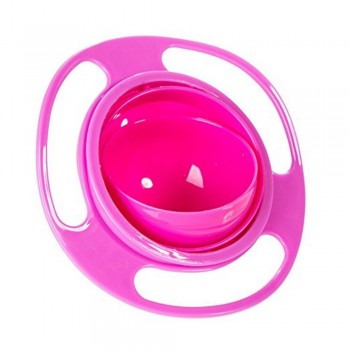 360 Rotate Spill-Proof Plastic Bowl Infant Baby Learning Feeding Toy Dishes Training Feeding No Spill Anti Messing Bowl Gift