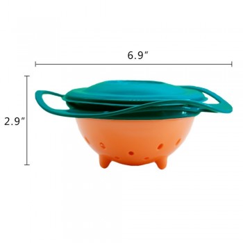 360 Rotate Spill-Proof Plastic Bowl Infant Baby Learning Feeding Toy Dishes Training Feeding No Spill Anti Messing Bowl Gift