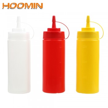 HOOMIN Sauce Vinegar Oil Ketchup Gravy Cruet Condiment Dispenser Kitchen Accessories Gravy Boat Plastic 8oz 12oz Squeeze Bottle