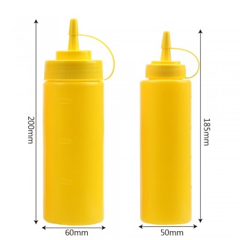 HOOMIN Sauce Vinegar Oil Ketchup Gravy Cruet Condiment Dispenser Kitchen Accessories Gravy Boat Plastic 8oz 12oz Squeeze Bottle