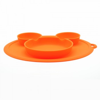 Premium Kids Children Silicone Plate Bowl With Suction Cup Feeding Dishes Tableware Food Container Plate For Children Placemat