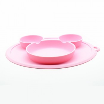 Premium Kids Children Silicone Plate Bowl With Suction Cup Feeding Dishes Tableware Food Container Plate For Children Placemat