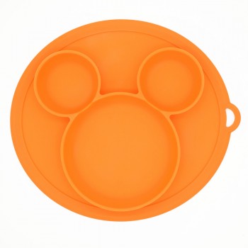 Premium Kids Children Silicone Plate Bowl With Suction Cup Feeding Dishes Tableware Food Container Plate For Children Placemat