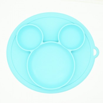 Premium Kids Children Silicone Plate Bowl With Suction Cup Feeding Dishes Tableware Food Container Plate For Children Placemat