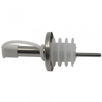 New Stainless Steel Wine Bottle Pourer Oil Bottle Stopper Black Cap Home Kitchen Oil Bottle Stopper With Small Tube