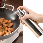 Olive Oil Vinegar Bottle Cooking Seasoning Leak-proof Bottle Stainless Steel Bottle Glass Honey Oil Pot Barbecue Spray Kitchen