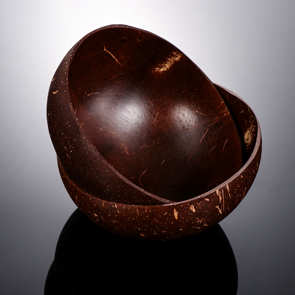 1PC Vintage Natural Coconut Shell Bowl Ice Cream Bowls Creative Fruit Bowl Container Handicraft Art Work Decoration Homeamp;Living