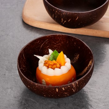 1PC Vintage Natural Coconut Shell Bowl Ice Cream Bowls Creative Fruit Bowl Container Handicraft Art Work Decoration Homeamp;Living