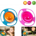 Magic Gyro Bowl 360 Rotate Spill-Proof Infants Toddler Baby Kids Training Feeding Bowl No Spill Baby Bowl Childrens Safety