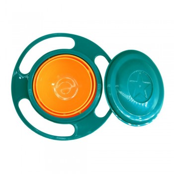 Magic Gyro Bowl 360 Rotate Spill-Proof Infants Toddler Baby Kids Training Feeding Bowl No Spill Baby Bowl Childrens Safety