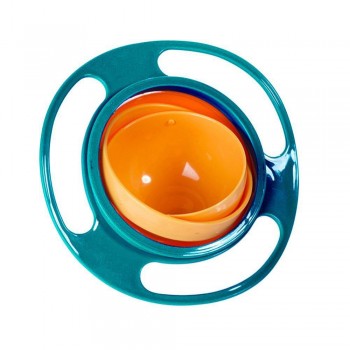 Magic Gyro Bowl 360 Rotate Spill-Proof Infants Toddler Baby Kids Training Feeding Bowl No Spill Baby Bowl Childrens Safety