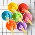 Ice Cream bowls Children Dessert  bowls and spoons Reusable Children  Wonderful Gift 1pc