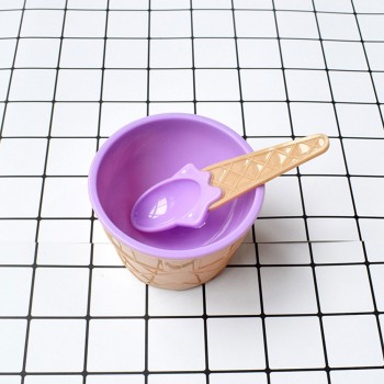 Ice Cream bowls Children Dessert  bowls and spoons Reusable Children  Wonderful Gift 1pc