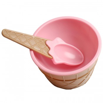 Ice Cream bowls Children Dessert  bowls and spoons Reusable Children  Wonderful Gift 1pc