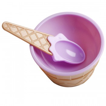 Ice Cream bowls Children Dessert  bowls and spoons Reusable Children  Wonderful Gift 1pc