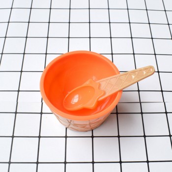 Ice Cream bowls Children Dessert  bowls and spoons Reusable Children  Wonderful Gift 1pc